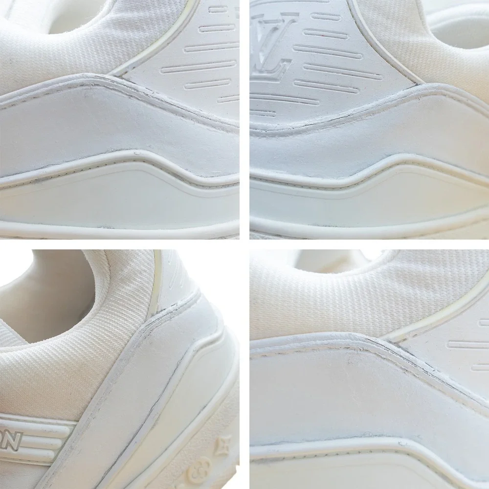 Louis Vuitton White Leather Low-Top Sneakers – UK‎ 9 / US 10 / EU 44 - Picture 11 of 13